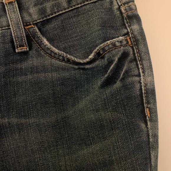 NON STRETCH Gap Womens Long and Lean Jean Medium Dark Size 4 - Picture 2 of 4